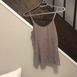 Sequin v-neck tank top - express
